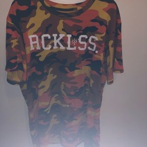 Camouflage reckless tee shirt